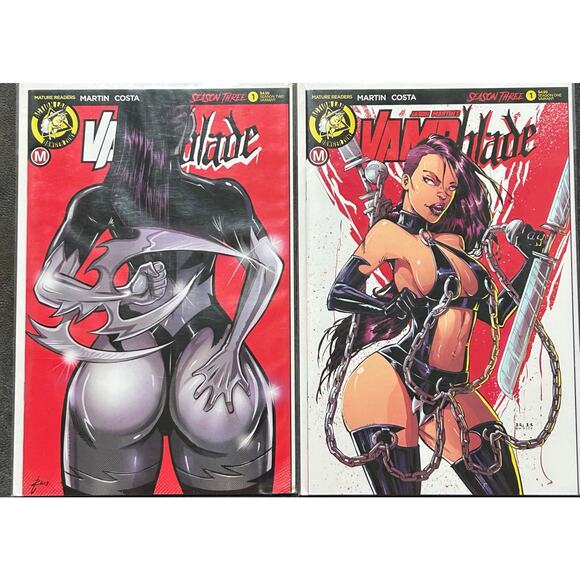 Vampblade Vol. 3 #1 & 1 Limited to 1,000 Copies (2018 Action Lab) Lot of 2 - Picture 1 of 3